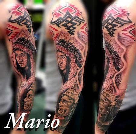 Tattoos - Native American Sleeve - 137786